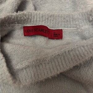 Love Scarlett Women's Soft Gray Cowl Neck Sweater